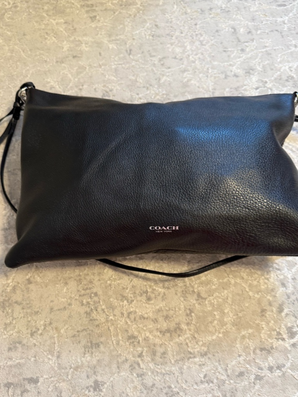 Coach Black Pebbled Leather Shoulder Crossbody